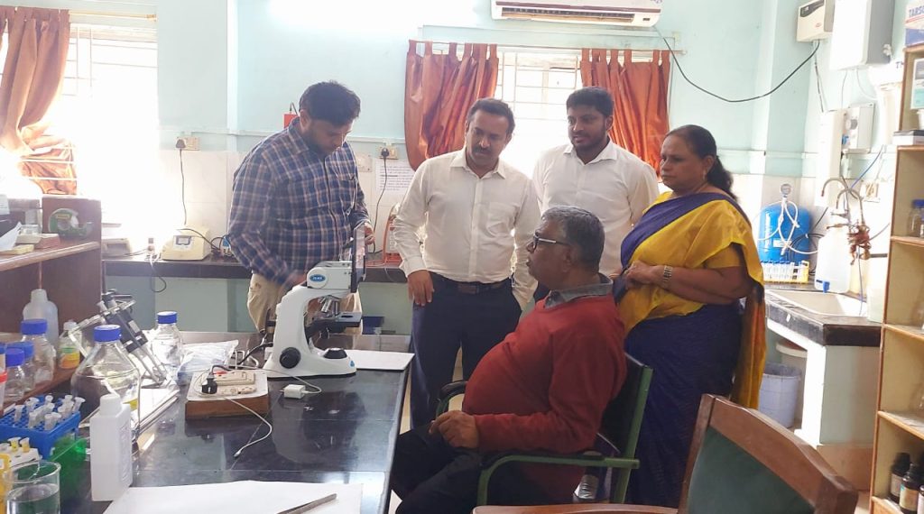 Cilika microscope in action for detection of silkworm diseases by scientists